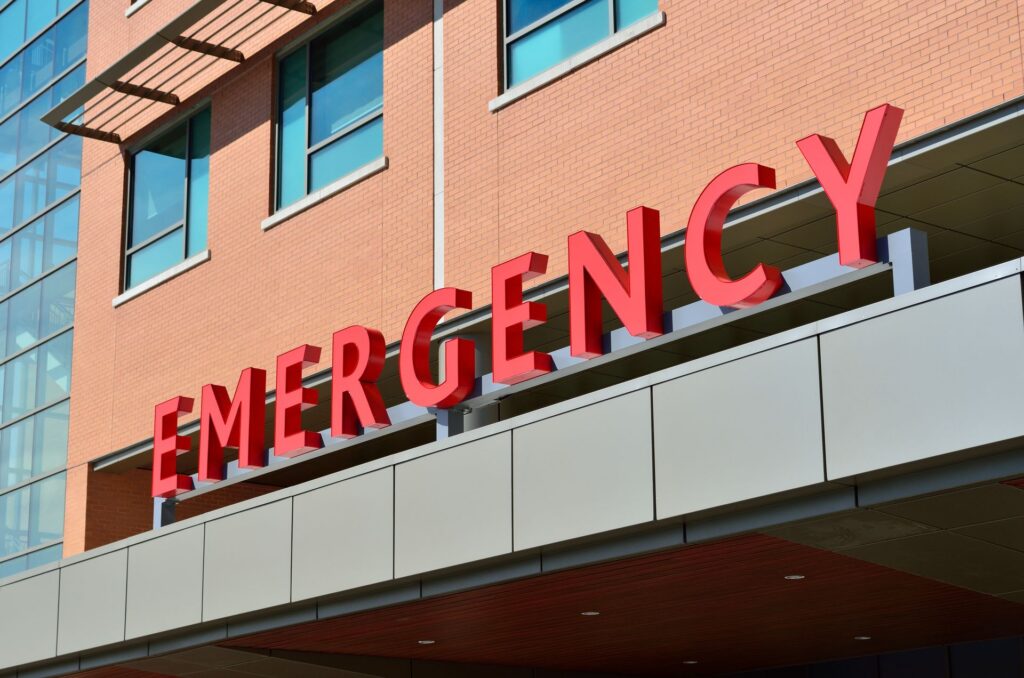 Emergency Room Entrance at Hospital