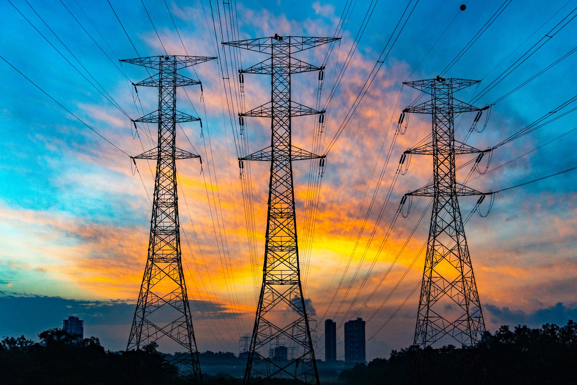 High voltage power lines